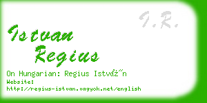 istvan regius business card